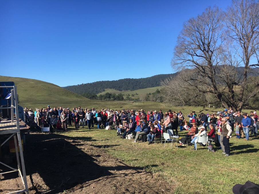 Big turnout: Thousands gathered in Rawdon Vale for the fundraiser. Photo: Shaun Kerry.