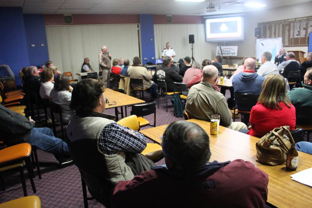 Efforts: RFS volunteers joined with members of the Gloucester community to hear the issues faced in battling bushfires earlier this year. Photo: Supplied.