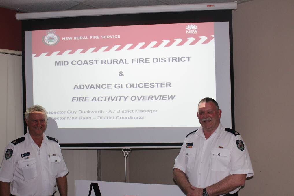 Guest speakers: District Coordinator Inspector Max Ryan and Assistant District Manager Inspector Guy Duckworth. Photo: Supplied.