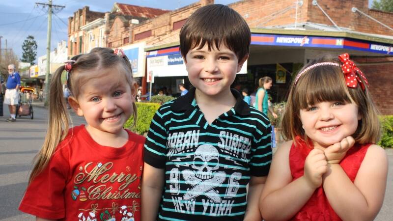 Isabella Driffield, Aiden and Ruby Blanchard enjoy the festivities.