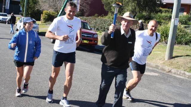 Mayor Rosenbaum jogs with the Peace Runners.