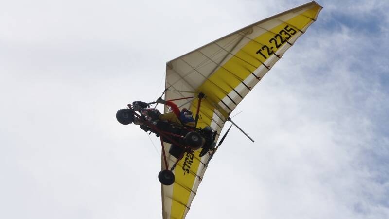 This ultralight was one of nearly 50 aircraft to participate in the fly-in.
