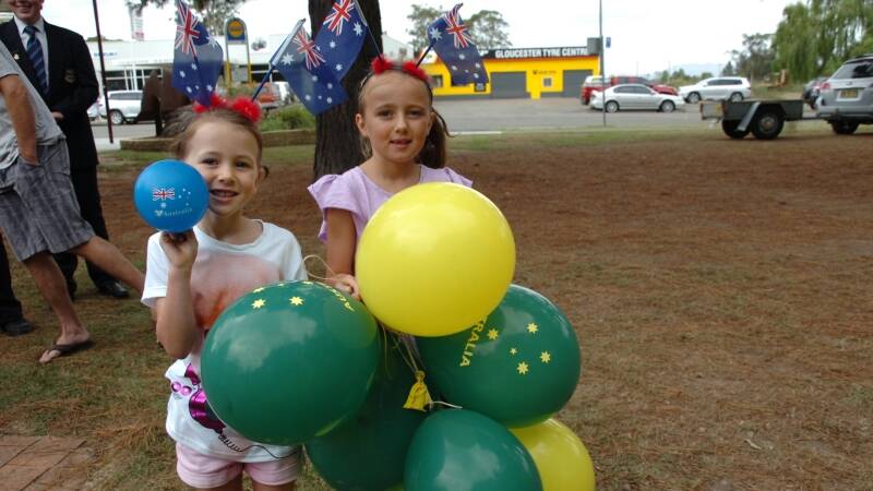 Abbey and Anna-Rose Seale get into the Australia Day spirit.