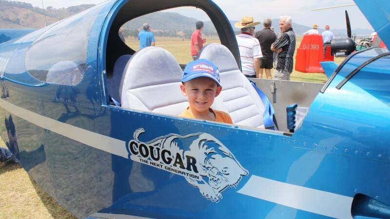 Alex Channon checks out one of the planes.