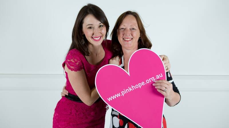 Krystal with her mum Julie, a breast cancer survivor.