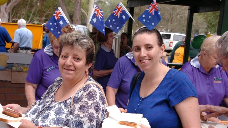 Debbie and Kristy Taylor get into the Aussie spirit.