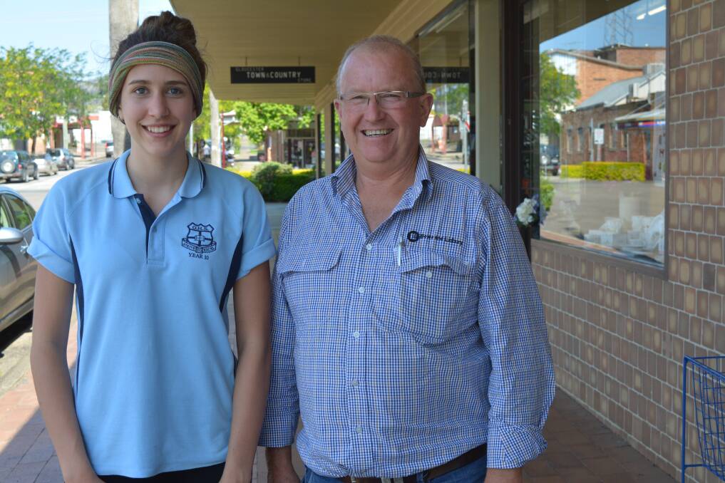 Mia Bowden, pictured with Rotary's Peter Markey, is on the verge of an adventure of a lifetime, heading to France thanks to Rotary. The local club has helped organise the trip, and are throwing a fundraising farewell concert in her honour on Saturday.