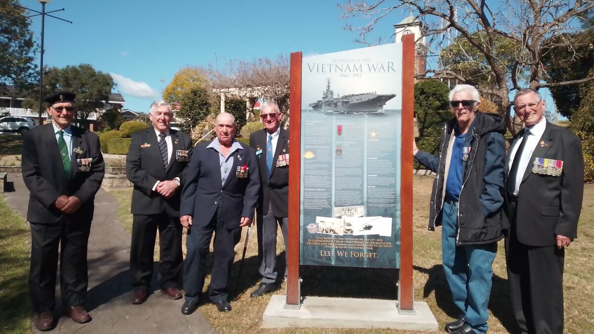 Present for the ceremony were six Vietnam veterans, they being; Bob Murray, Max Poole, Robert Blencowe, Tom Yates, Russell Burling and Lee Reilly. Photo supplied.