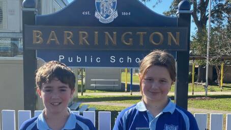 Barrington Public school captains Oliver Laurie and Emily Hebblewhite. 