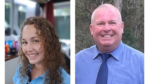 Kaitlin Perry has been nominated for Young Citizen of the Year while Scott Chester is one of the six nominees for Local Citizen of the Year. Pictures supplied.