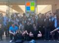 Gloucester High students at Microsoft. Photo supplied