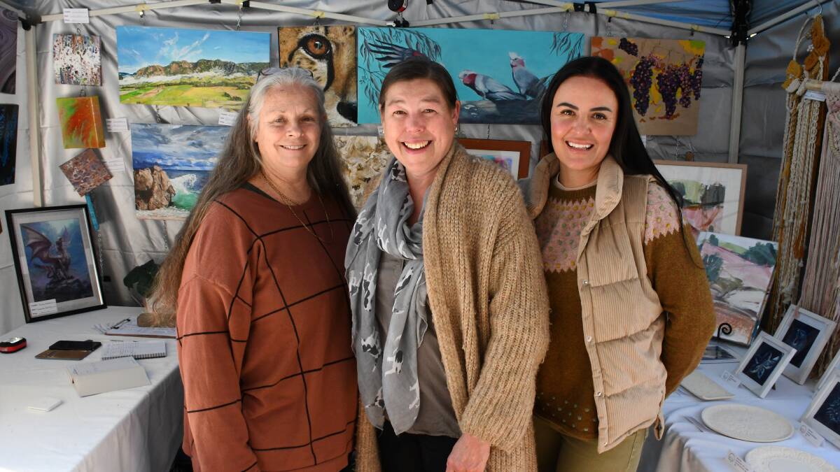 Tracey Murrell, Robyn Swadling and Dianne Erasmus from Gloucester Creatives.
Picture by Scott Calvin.