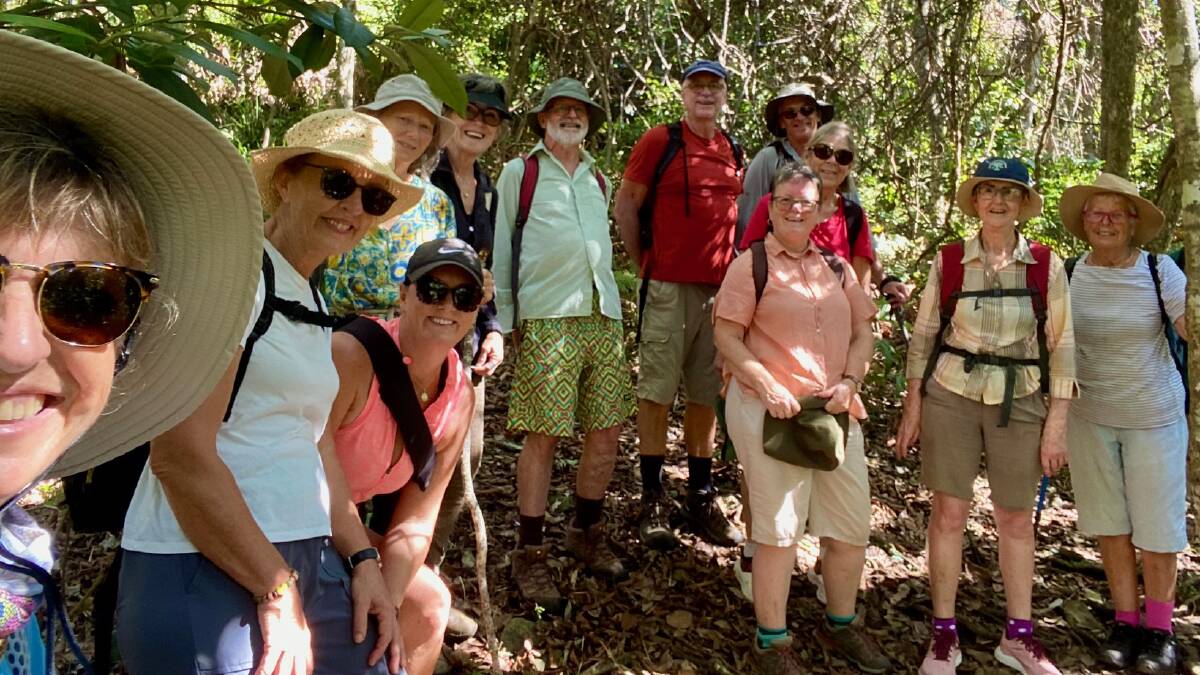 GEG members enjoyed a nine kilometre hike through Booti Booti National Park on Sunday February 18 .Picture supplied.
