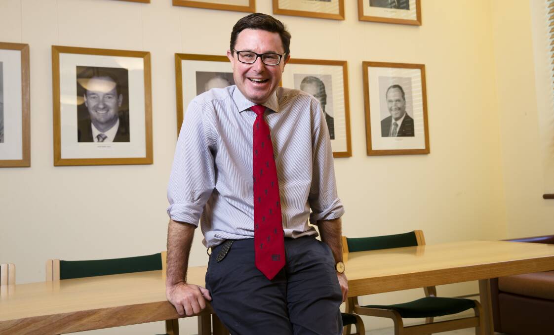 Nationals leader David Littleproud in his Parliament House office. Picture: Keegan Carroll