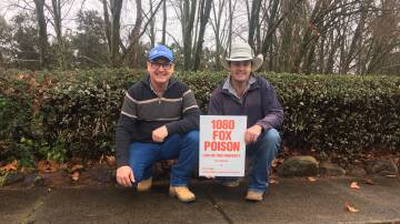 Biosecurity Officer Luke Milsom and Central West Invasive Species Team Leader Nigel Boyce are encouraging landholders to bait for foxes. Photo: Supplied
