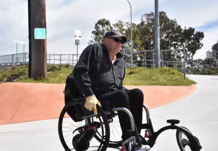 Noel Hiffernan in 2019 when he voiced concerns about the accessibility to Stingray Creek Bridge that links the towns of Laurieton and North Haven. File picture
