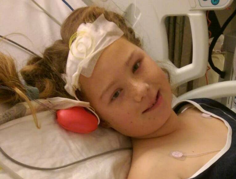 Phoenix Newitt in the Royal Children's Hospital in Melbourne: Picture: Facebook