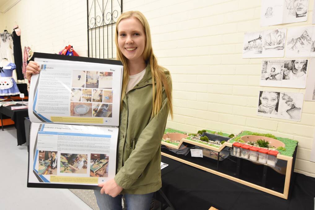 Exhibition: For her year 12 Design and Technology major work, Keren MacPherson designed a freshwater swimming pool that uses a bio-filter instead of chemicals to clean the water.