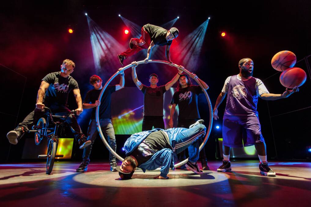 Supercharged urban circus: The 360 Allstars, who brought the house down during their last visit, will perform at Taree's Manning Entertainment Centre on May 1.