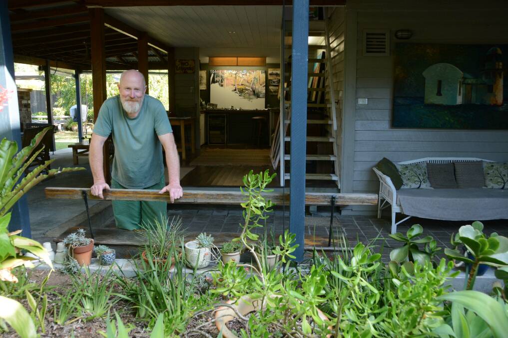Studio space: Tinonee artist Rod Spicer photographed by Scott Calvin. 