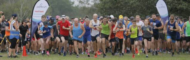 They're off: Runners and walkers head off at the start of the first Gloucester parkrun on Saturday January 25.