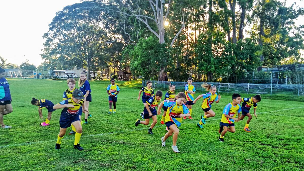 Juniors training at Nabiac during last year's junior rugby program.