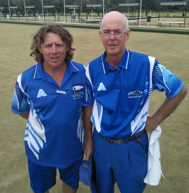 The Forster team of Martin Gosper and Brian Wilson won the Zone 11 champion of club champion pairs played at Tuncurry Sporties.