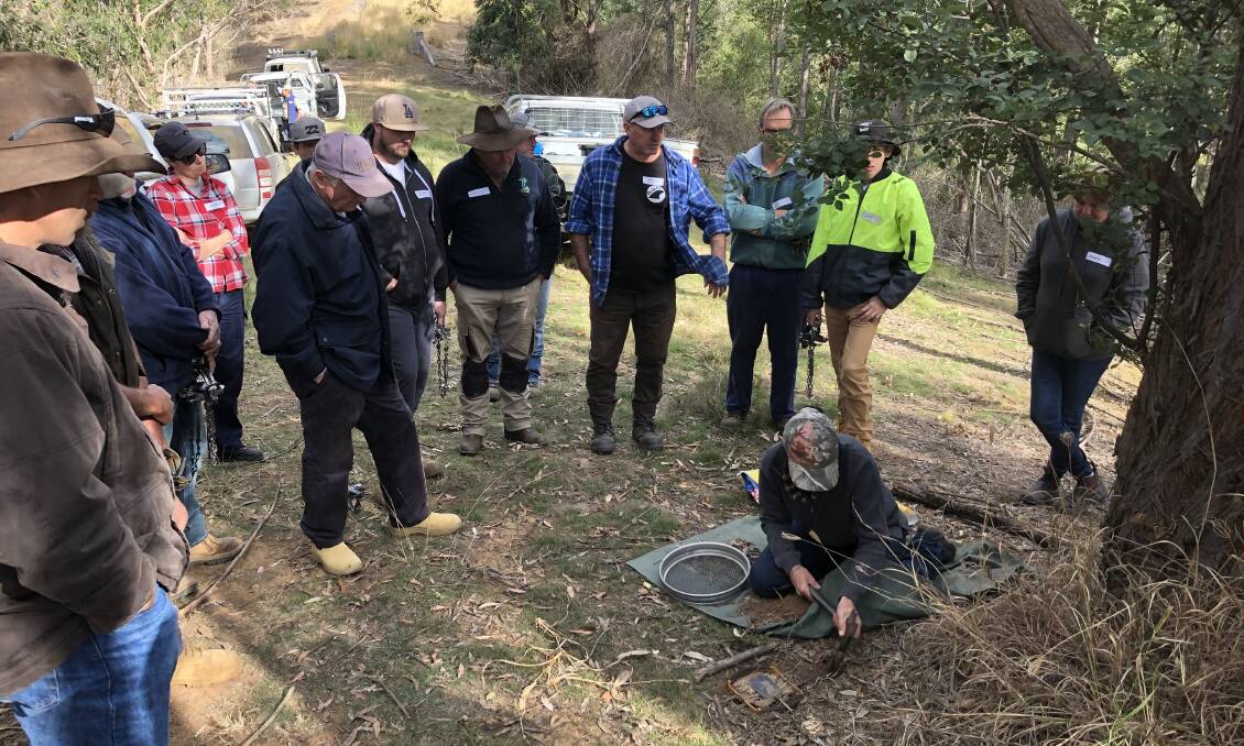 Landowners learn how to hide wild dog traps. Photo supplied
