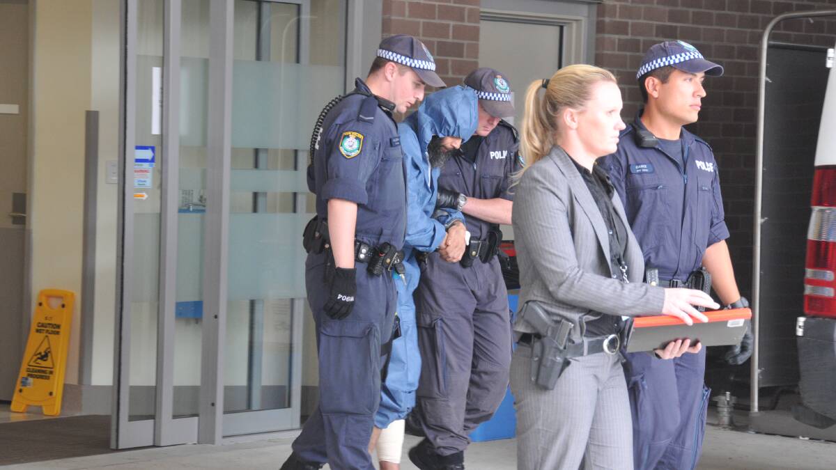 Malcolm Naden leaves Manning Base Hospital after his arrest and court appearance at Taree on August 8, 2012. Manning River Times photo