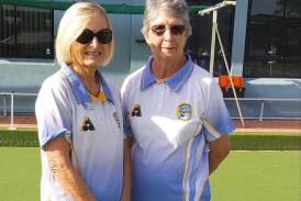 Lorraine Ratcliffe and Penny Gibson, winners of the Thelma Bolton Pairs. Picture supplied.