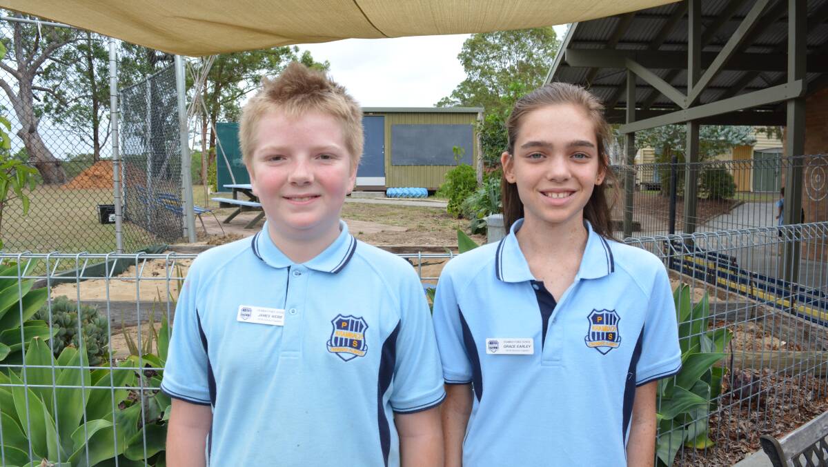 Krambach Public School's captains for 2018 are James Webb and Grace Earley. 