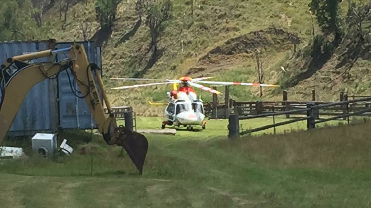 Rescue helicopter winches injured man  out of bush – Barrington Tops
