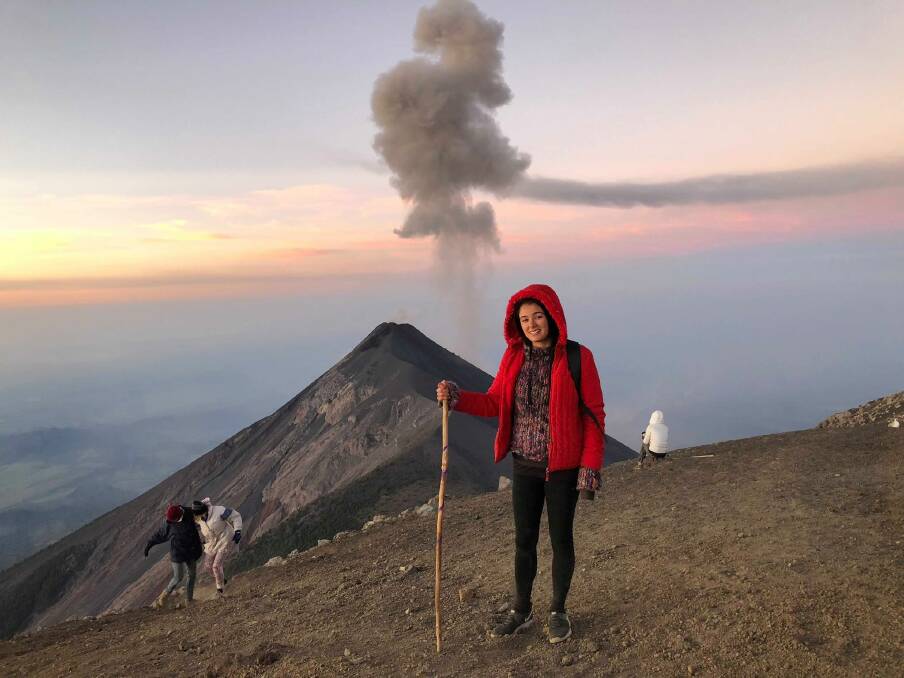 One crook journalist stands in front of Volcan de Fuego in March. Two months later, it exploded, devastating Guatemala and killing hundreds in the surrounding villages.