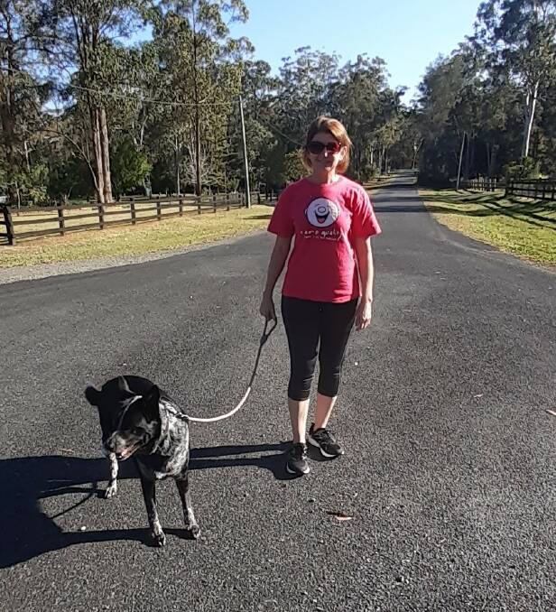 Berlinda, and Cody's six-year-old blue healer, Jack (which also shares a birth date) plan to walk about 10 kilometres a day during September to reach her goal.