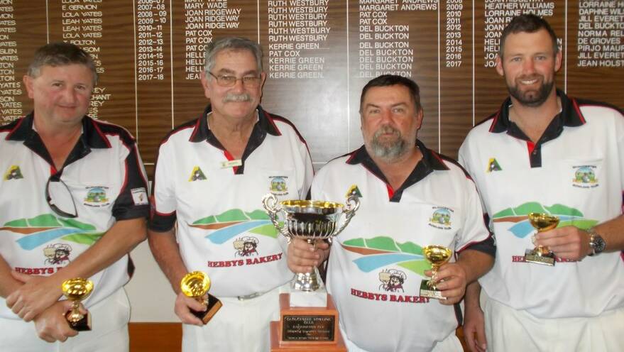 Winners Barrington Cup: Craig Yates (Skip) Steve Brown, Col Linton and Matthew Higgins. Photo supplied