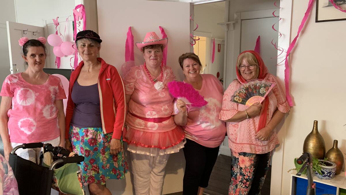 IAS Gloucester goes pink - Cindy Clarke, Jo Mathieson, Wendy Yates, Sharon Culbert
and Kim Hall. Photo supplied