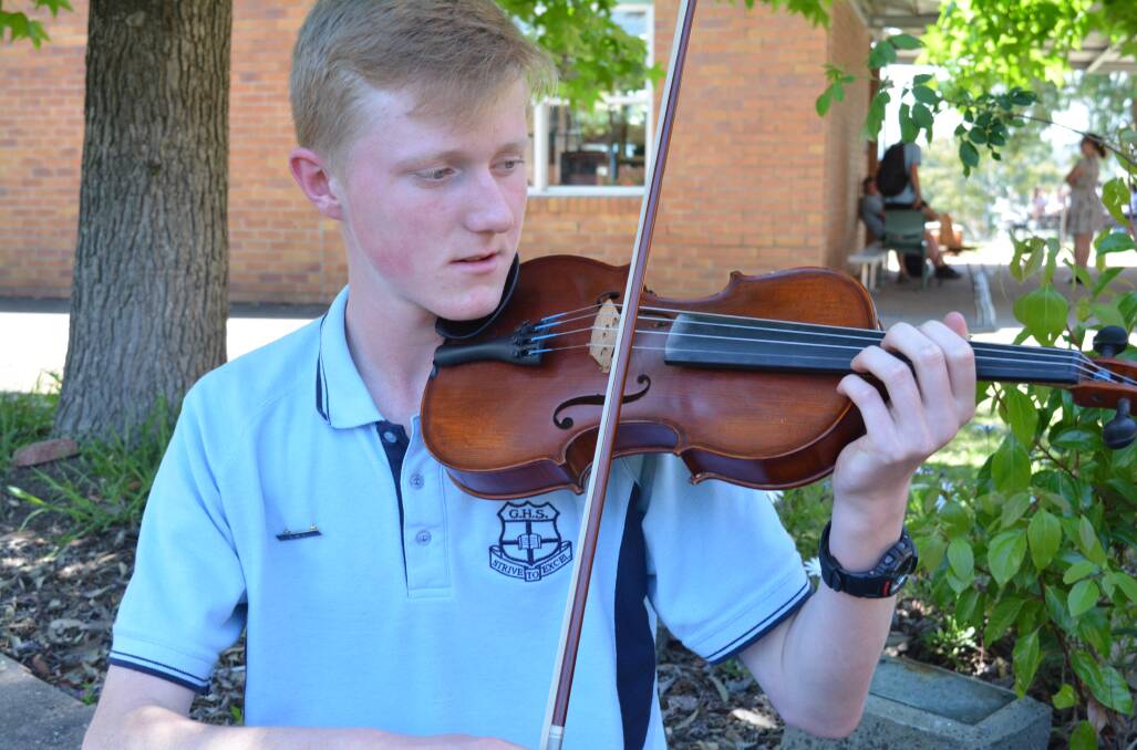 Zeke Llewellyn enjoys the challenge of playing classical music on his violin. Photo Anne Keen