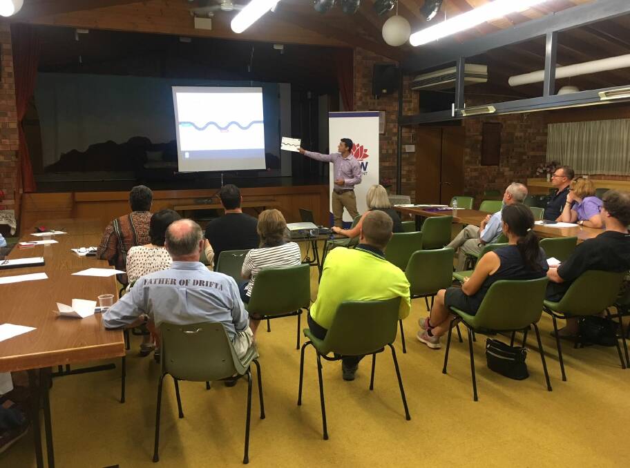Supporting regional businesses: Sanket Purohit from Jobs for NSW presents at the recent Gloucester business seminar. Photo: supplied