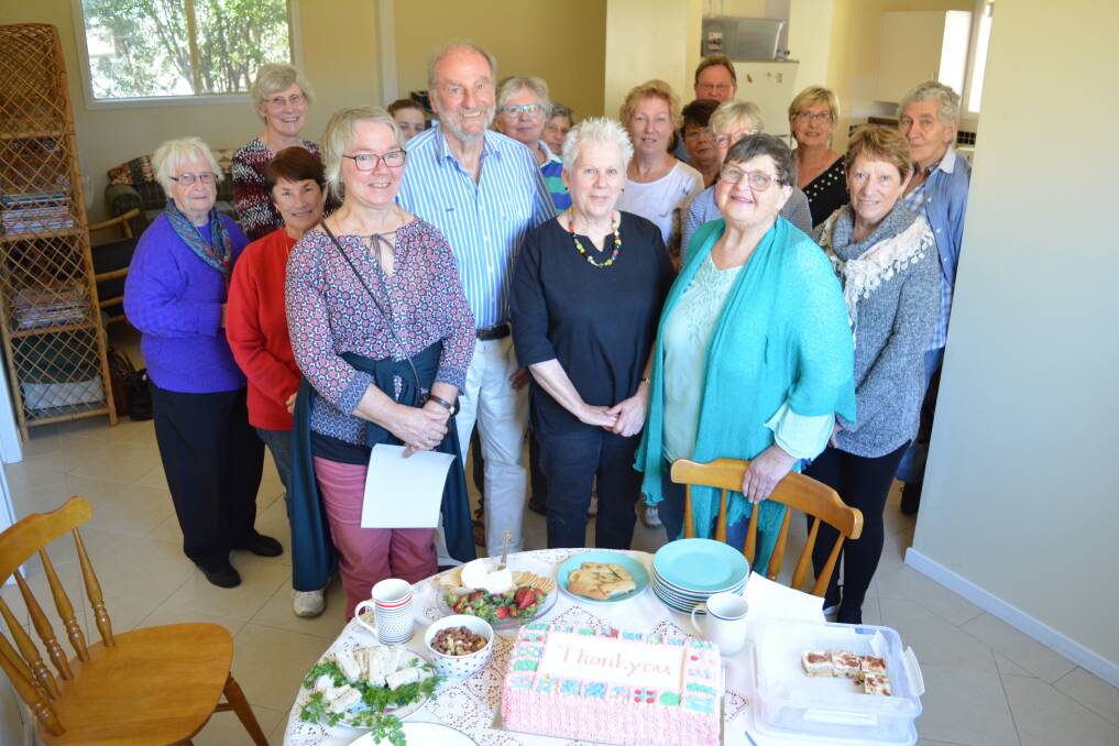 Mid Coast (NSW) Community Quilters members and the Nabiac Memorial Neighbourhood Centre at a thank you celebration September 2017.
