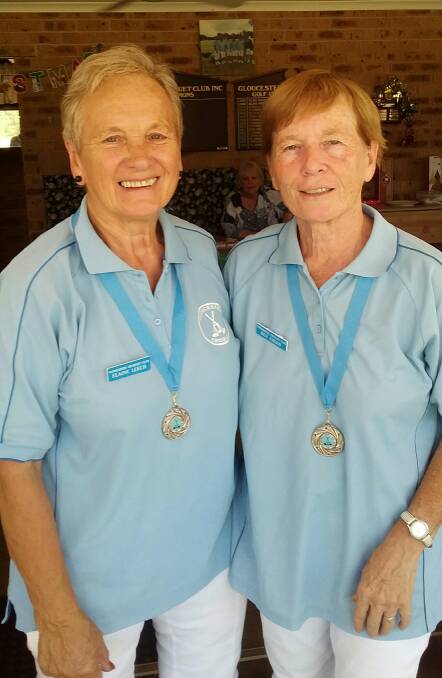 President's Cup handicapped doubles runners up: Elaine Leech and Bev Fagan. Photo supplied