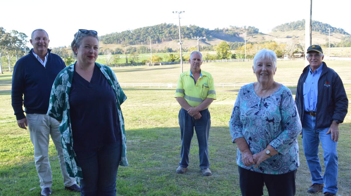 Gloucester Showground upgrades funded: Michael Johnsen, Leanne Anderson, Greg Channon, Lorraine Forbes and Bruce Snape. Photo: Anne Keen 