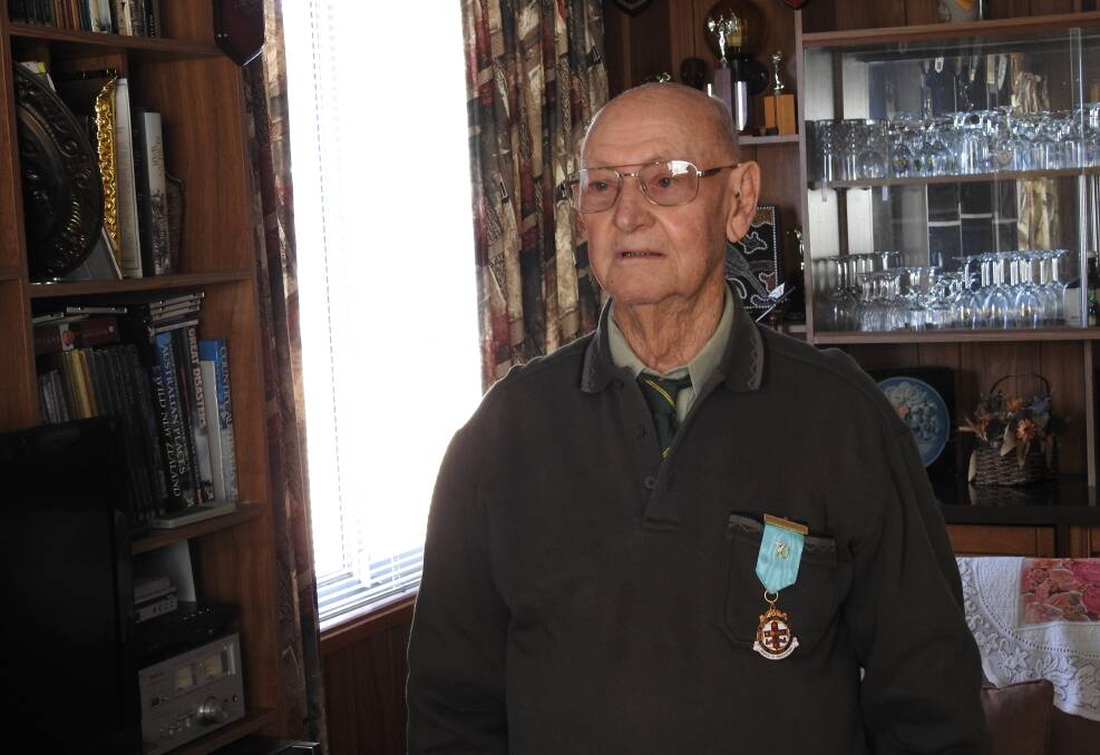 Les Potter has been a Free Mason for 70 years. Photo Greg Sansom 