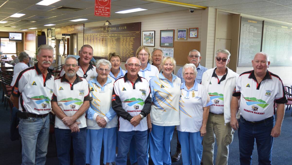 A helping hand: Members of Gloucester's men's and women's bowling clubs volunteered their time to keep the event running smoothly. Photo Anne Keen