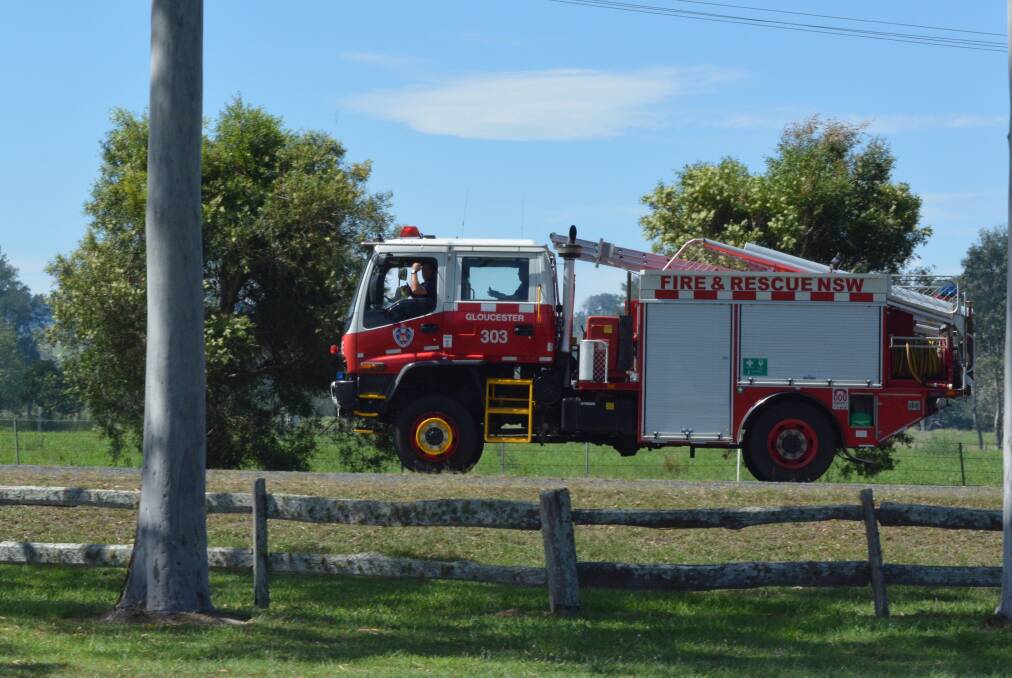 Gloucester Fire and Rescue truck on its way to the first Thunerbolts Way fire on Friday November 2. Photo Anne Keen