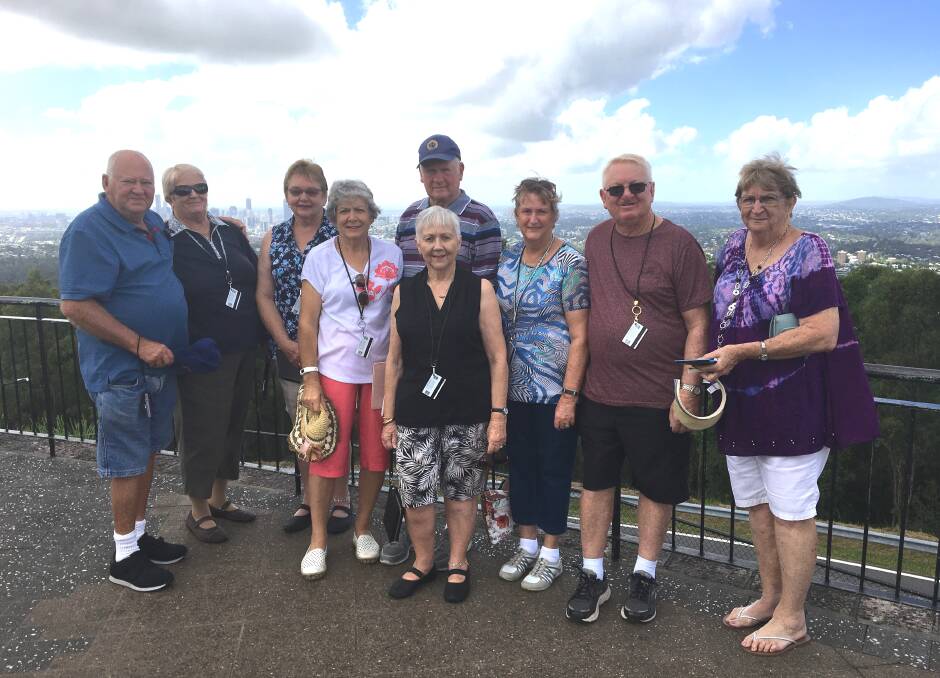 Probus members at Mount Coutha in Brisbane while on the cruise up the east coast. If you're interested in joining call Robert on 6558 2520 or Joan on 0428107663. 