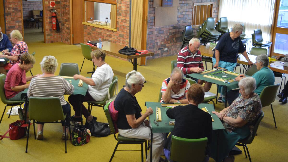 U3A members enjoying a game of Mahjong at the Gloucester Senior Citizens Centre. It's one of the regular term activities.