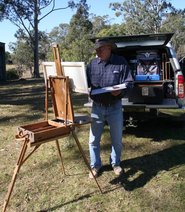 Warren Goodrich paints in the 'plein air' meaning 'open air' which is a very old tradition of painting landscapes in real-time, in the environment itself. Photo supplied.