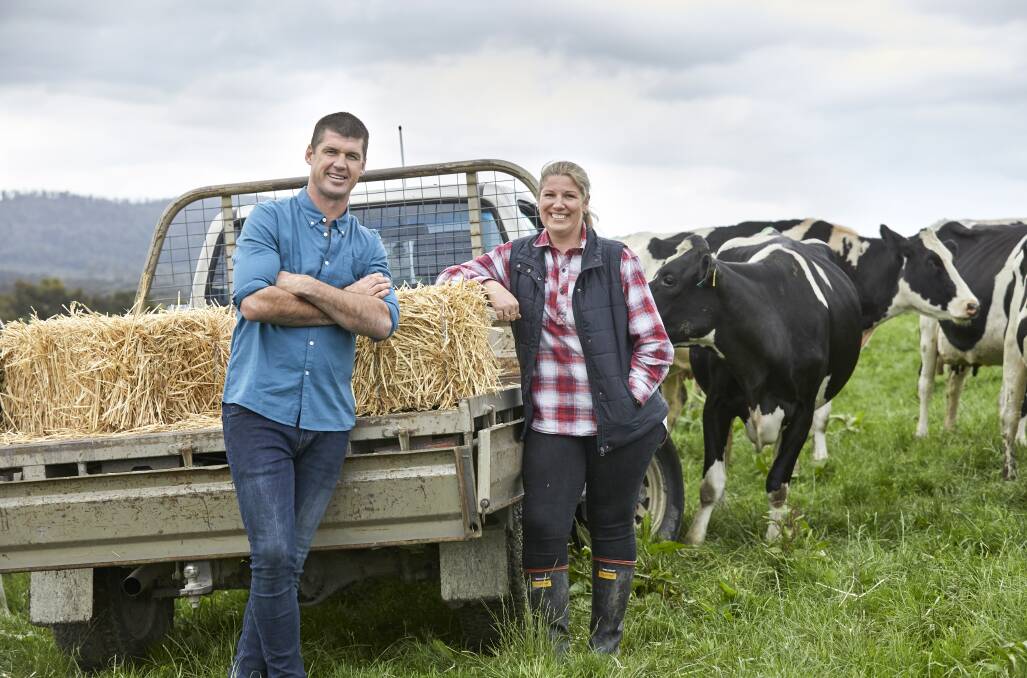 Photo of Jonathan Brown and Trish Hammond. Photo Dairy Australia