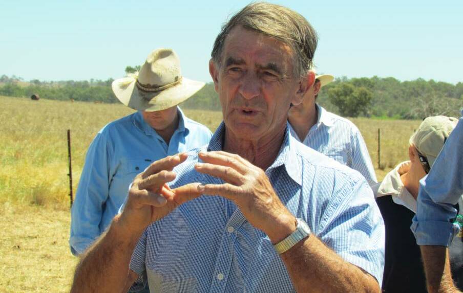 John Feehan speaks of the importance of dung beetles in recycling fertiliser and raising the health of the soil. Photo: supplied