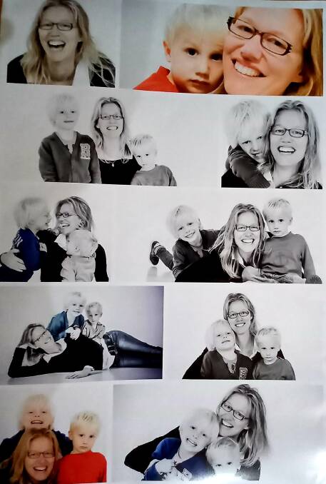 Sandrien made a collage of photos of her sister Evelien with her young family to place at the Biggest Morning Tea.